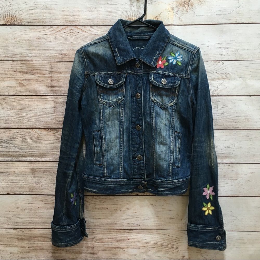 ‎UB JEANS EMBROIDERED JEAN JACKET